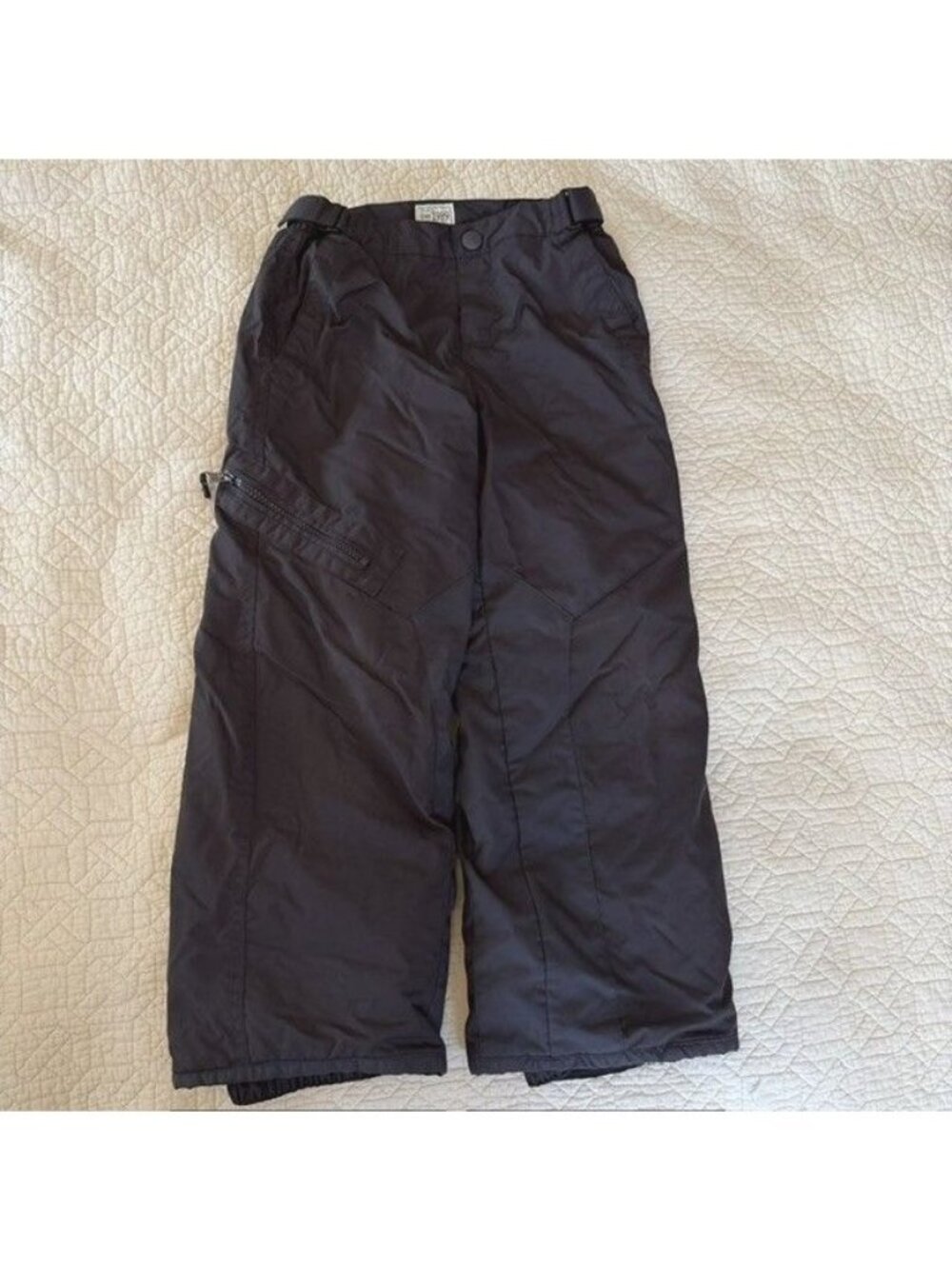 Place Snow Pants 7 Black Unisex Adjustable Waist Hiking Wet Resistant Gorpcore